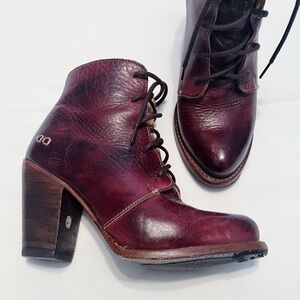 Bed Stu Heeled Lace-Up Ankle Boots, Size 7.5